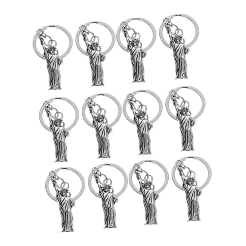 Alipis 12 Stück Teiliges York Souvenir Schlüsselanhänger aus Metall Freiheitsstatue Design Kompakt und Leicht als zum Unabhängigkeitstag Praktische Dekoration für Taschen und von Alipis