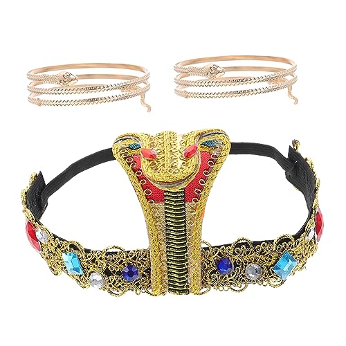 Alipis 1satz Snake Arm Bangle Cuff Headpiece Ägyptisches Haarband Mit Dekorativen Armreifen Für Damen Für Kostümpartys Halloween Und Karneval von Alipis
