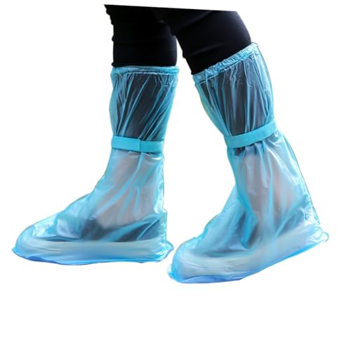 Alipis 2 Paare wasserdichte rutschfeste Überschuhe aus Transparentem Dickem PVC mit Erhöhtem Schaft Praktische Schuhüberzieher für Damen und Herren XL Passend für Schuhgröße für von Alipis