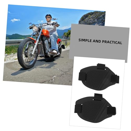 Alipis 2 Stück Motorrad Schuhschutz Gummi Überzieher Schwarz Rutschfester Teil Schuhüberzug Strapazierfähig Schaltpad Schutz für Motorradstiefel und Schuhe von Alipis