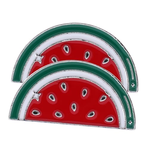 Alipis 2 Stück Wassermelon Broschen Legierung Einzigartige Anstecknadeln für Damen Dekorieren von Pullovern Schals Kleidern für Verschiedene Anlässe von Alipis