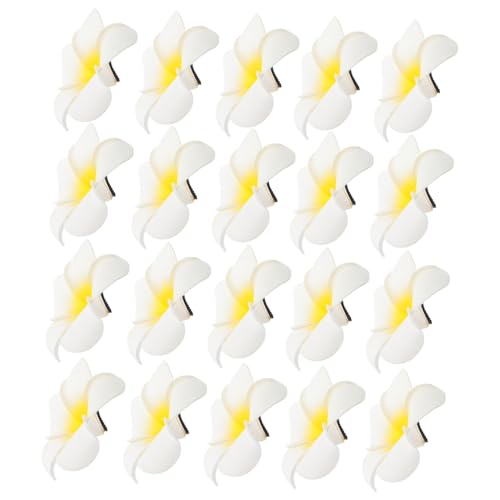 Alipis 20 Stück Teiliges Plumeria Blüten Haarclip Stabile Sichere EVA Haarschmuck Accessoires für Strandurlaub Sommerparty Hochzeit Rutschfeste Blumen Haarspangen für Damen und Mädchen von Alipis
