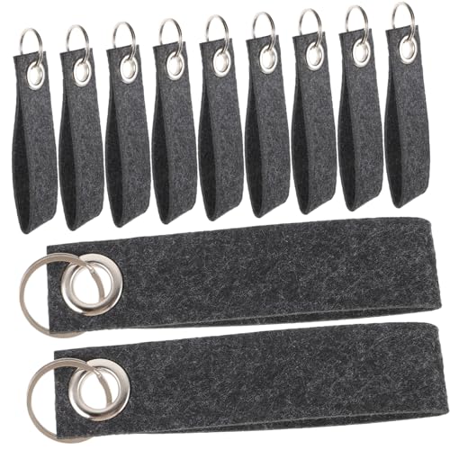 Alipis 20 Stück Teiliges Set DIY Filz Schlüsselanhänger Personalisierbare Anhänger für Kreative Bastelprojekte für und Dekorationen in Tiefgrau von Alipis