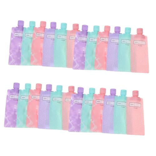 Alipis 24stücke Kleine Quetschbeutel Wiederverwendbare Reise-toilettenartikelbeutel Auslaufsichere Cremebehälter Zum Nachfüllen Geeignet Als Flaschenbeutel Oder Reise-Organizer von Alipis