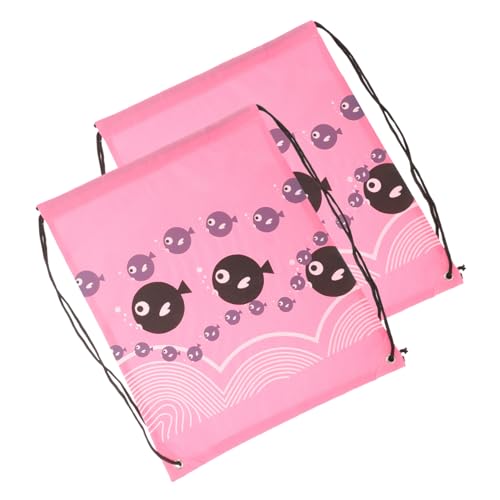 Alipis 2Stücke Kordelzugbeutel Für Praktische Umhängetaschen Für Sport Und Freizeit Wasserabweisend Aufbewahrung Für Kleidung Schuhe Und Strandzubehör Cartoon Design von Alipis