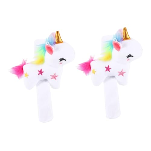 Alipis 2Stücke Weiche Einhorn Slap Armbänder Plüsch Einhorn Handgelenk Band Sicheres Slap Design Für Party Tier Slap Armbänder von Alipis