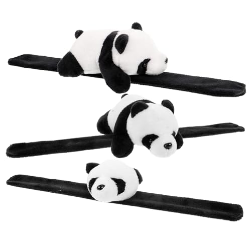 Alipis 3 Stück Snap Armband Panda Design Kuscheltier Schläger Armband für Mädchen Jungen Party Mitgebsel von Alipis