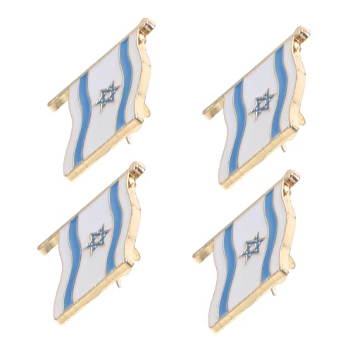 Alipis 4stücke Ansteckbrosche Mit Israelischer Flagge Formelles Abzeichen Für Anzugjacken Sammlerstück Anstecker Für Partys Und Gedenkveranstaltungen von Alipis