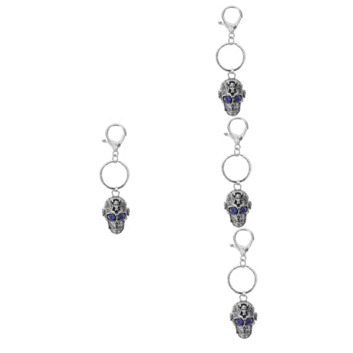 Alipis 4 Stück Schädel Schlüsselanhänger Retro Schlüsselring Bag Pendant Deko für Männer Einzigartiges Design Multifunktional Schlüsselanhänger oder Taschenhänger Vintage für Accessoire von Alipis