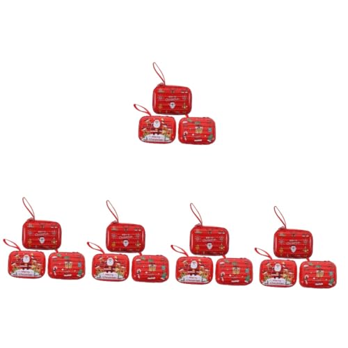 Alipis 5 Sätze Teiliges Weihnachten Münzgeldbörse Aus Blech Zipper Design Mini Aufbewahrungstaschen Für Schlüssel Münzen Und Süßigkeiten Für Feiertags Deko Und 3 Stück * 5 von Alipis