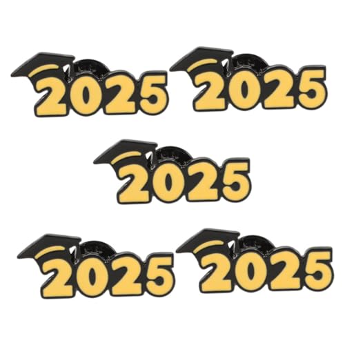 Alipis 5 Stück Teiliges Abschlussbroschen für Absolventen Dekorative Anstecknadeln Form Eines Abschlusskappen Designs aus Zinklegierung für Abschlussfeier und Partyzubehör von Alipis