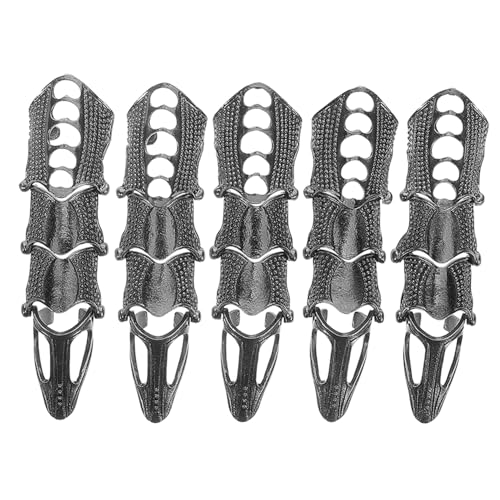 Alipis 5 Stück Vintage Punk Rock Gelenk Ringe für Herren Verstellbare Halloween Fingerringe aus Legierung Auffälliges Design mit Gelenkdetail für Partys Hochzeiten und Alltagsschmuck von Alipis