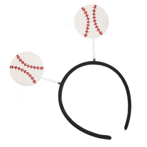 Alipis Baseball-Stirnband Sport-Ball-Kopf-Bopper Spieltag Sport-Haarband Pompon-Tiara-Stirnband Haar-Accessoires Für Frauen Und Mädchen Sport-Partygeschenk von Alipis