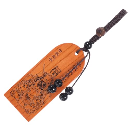 Alipis Chinesischer Taisui Amulett Anhänger aus Pfirsichholz Li Shui Glücksbringer Schlüsselanhänger Dekoration zum Chinesischen Neujahr von Alipis