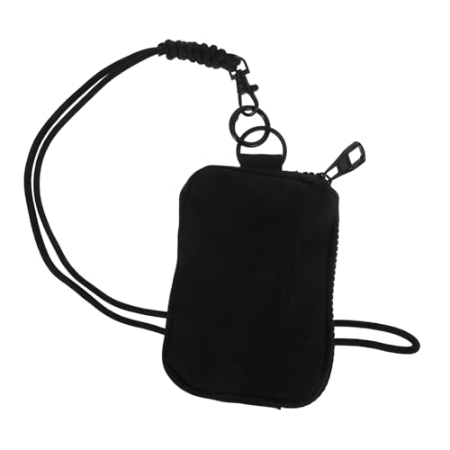 Alipis Freizeit im Freien Tragbare Schlüsselaufbewahrung kleine tragbare Geldbörse Reisegeldbörse Geldbörse mit Reißverschluss Taschenorganisator Oxford-Stoff Black von Alipis