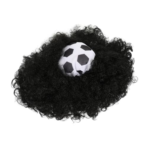 Alipis Afro-perücke Für Fußballspiel Party Kunsthaar Party-perücke Bezaubernde Cosplay-kopfschmuck Für Maskerade Und Kostümveranstaltungen von Alipis