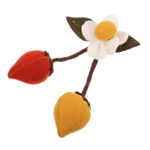 Alipis Gehäkelter Erdbeer Schlüsselanhänger Kleines Handgemachtes Anhänger Ornament Dekoratives Häkelstück für Auto Rückspiegel Taschen und Rucksack Leichtes Tragbares Geschenkaccessoire von Alipis