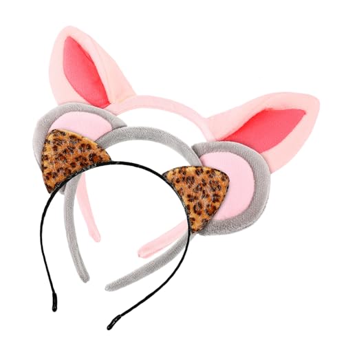 Alipis Haarband Mit Tierohren Für Erwachsene Leoparden-stirnband Zum Anziehen Bei Partys Bequemes Weiches Stoff-stirnband Haarreifen Für Frauen von Alipis