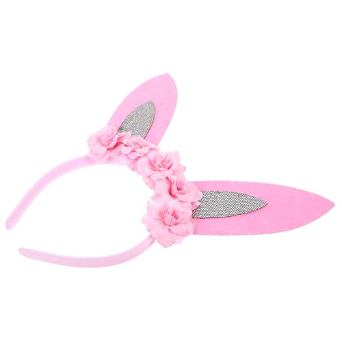 Alipis Hasenohr Stirnband Osterhase Kaninchen Meerschweinchenkäfig hasen haarreif bunny ears easter decoration diehochzei kopfhoerer Ostern Stirnbänder Osterhaarschmuck Filzstoff Rosa von Alipis