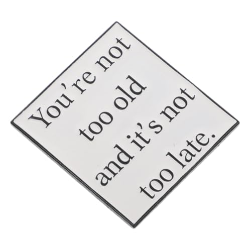 Alipis Motivational Metallabzeichen mit Inspirierendem Bist Spät Anstecknadel für Taschen Kleidung Hüte Minimalistisches für Partys Anlässe von Alipis