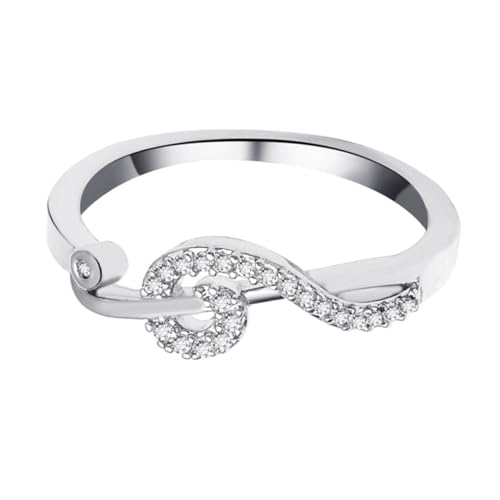 Alipis Musiknote Finger Ring Für Damen Schickes Ring-ornament Mit Noten-design Minimalistisches Mode-accessoire von Alipis
