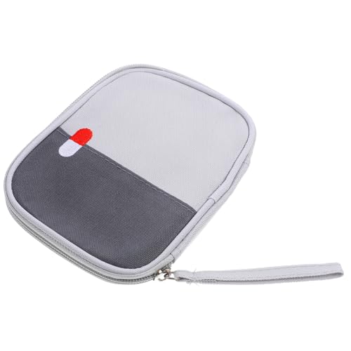 Alipis Reisemedizintasche Tragbar Kleine Medikamententasche für Notfallvorräte Organizer für Reiseapotheke für Auto Boot Fahrrad oder Outdoor Aktivitäten von Alipis