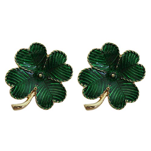 Alipis Vierblatt-Brosche Kleeblatt-Anstecknadel – Retro-Anstecknadel Grüne Emaille-Brosche Anstecknadeln St. Patricks Day Accessoires Für Kleidung von Alipis