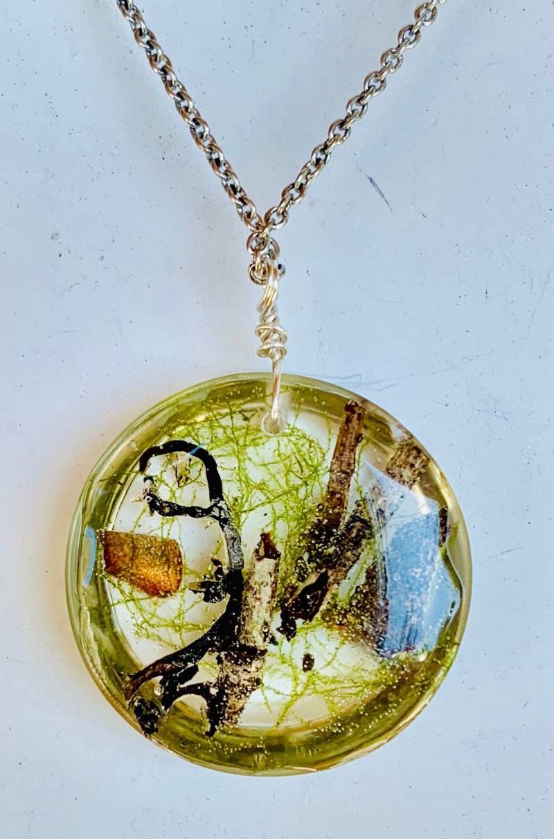 Kreis, Tägliche Halskette, Holz Harzhalskette, Geschenk Der Natur-Liebhaber Kreis, Tägliche Halskette, Holz Harzhalskette, Geschenk Der Natur-Liebhaber von AlisaMichelleDesigns