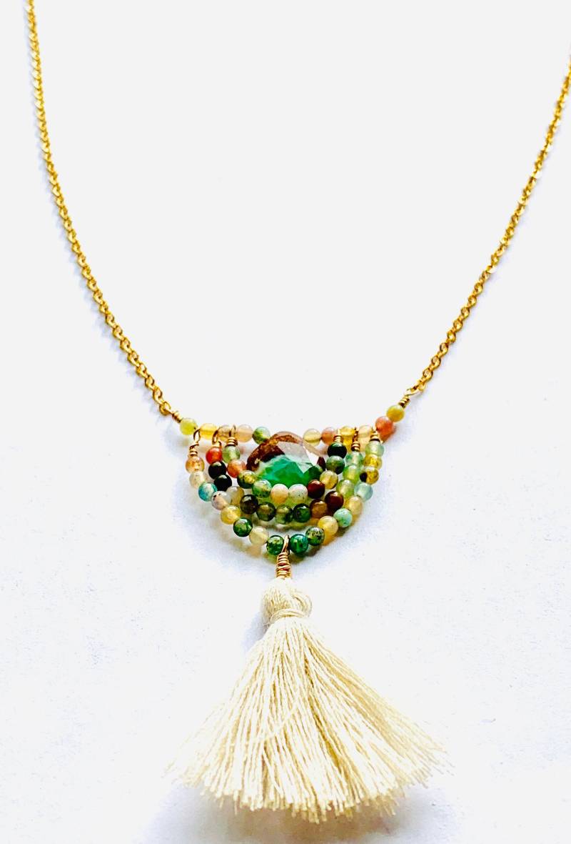 Turmalin, Quaste Halskette Achat Anhänger, Heilung Schmuck Turmalin, Quaste Halskette Achat Anhänger, Heilung Schmuck von AlisaMichelleDesigns