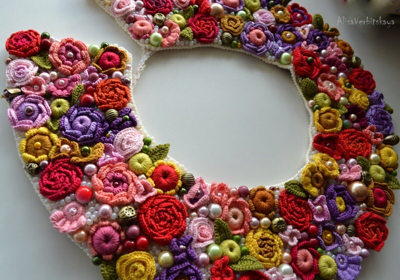 Kragen Häkeln Blumen Boho Statement Geschenk Spitze Schmuck Kragen Häkeln Blumen Boho Statement Geschenk Spitze Schmuck von AlisaSonya
