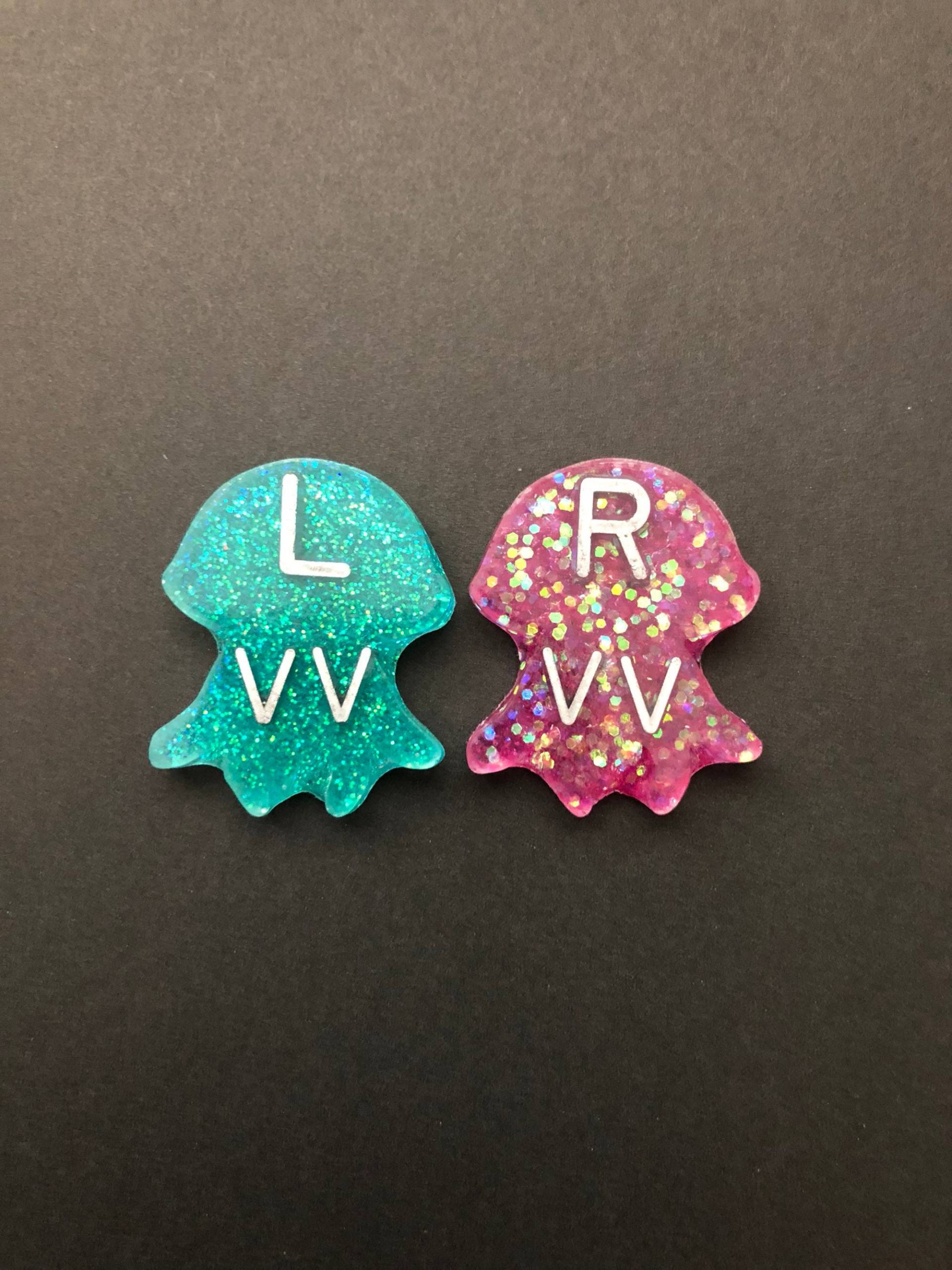Quallen Röntgen Marker, Meeresbewohner, Leben Im Ozean, Strandröntgenmarker, Glitter, Mit Initialen von AlishaGoesCrafty