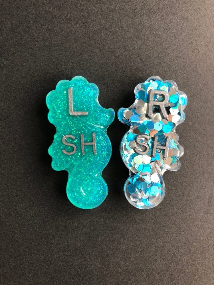 Seepferdchen, Röntgenmarker, Mit Initialen, Glitter von AlishaGoesCrafty