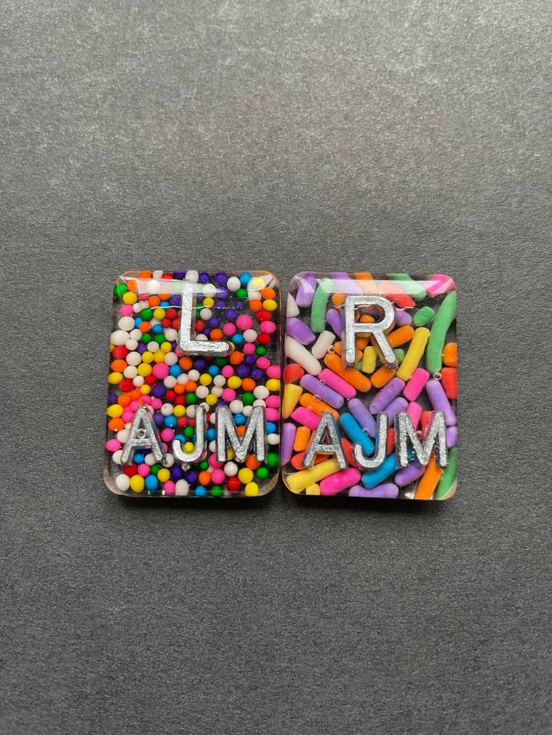 streue Xray Markers, Rechteck, 2 Oder 3 Initialien, Niedlich, Fun, Glitter von AlishaGoesCrafty
