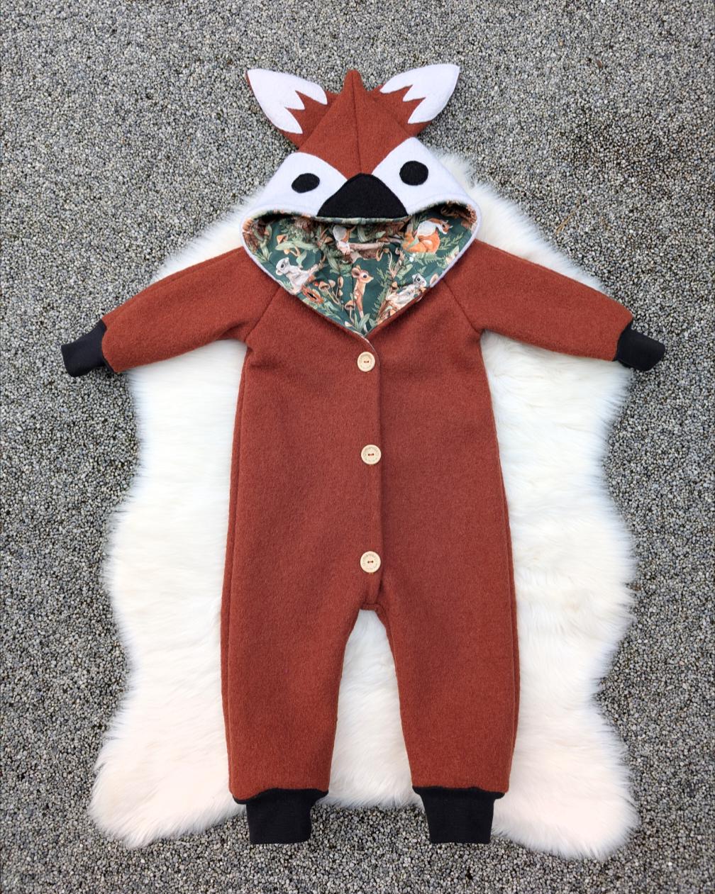 Wollwalkanzug/Overall Handmade Auf Wunsch, 100% Schurwolle, Kupfer, Fuchs von AlishasKlimperreich