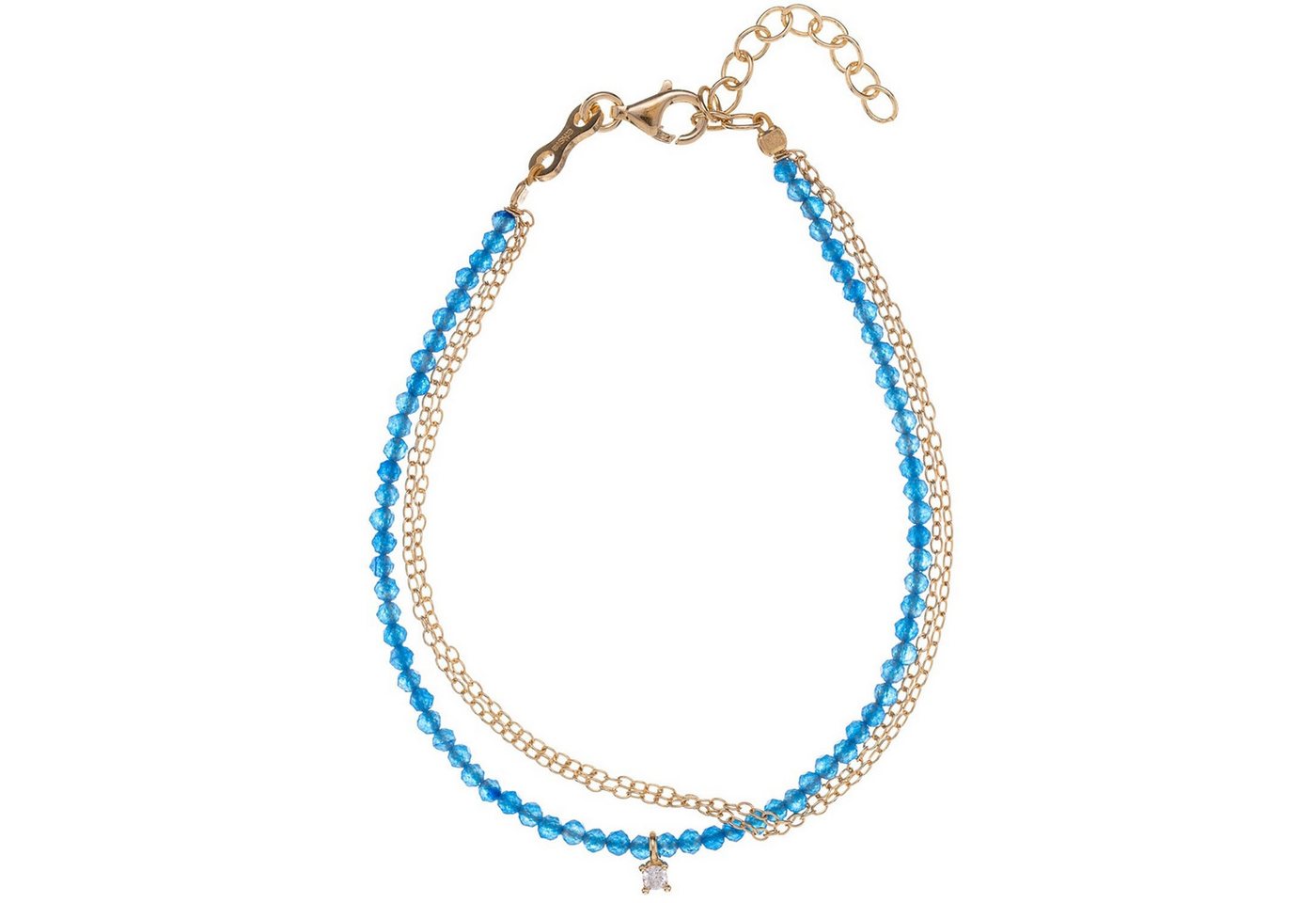 Alisia Silberarmband DamenChroma Goldfarben Blau von Alisia