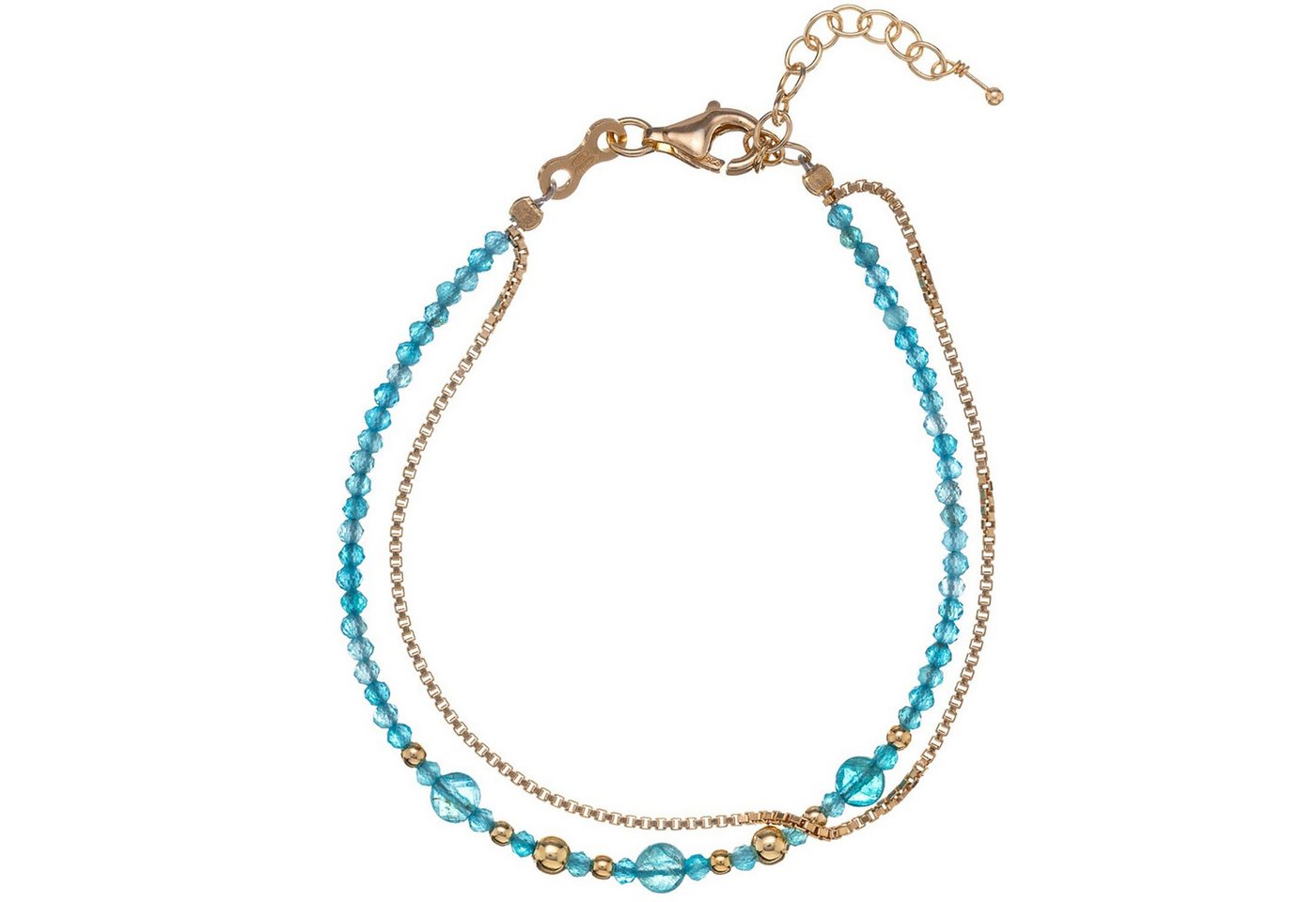 Alisia Silberarmband Damen-Pietra Silber Vergoldet mit Apatit von Alisia
