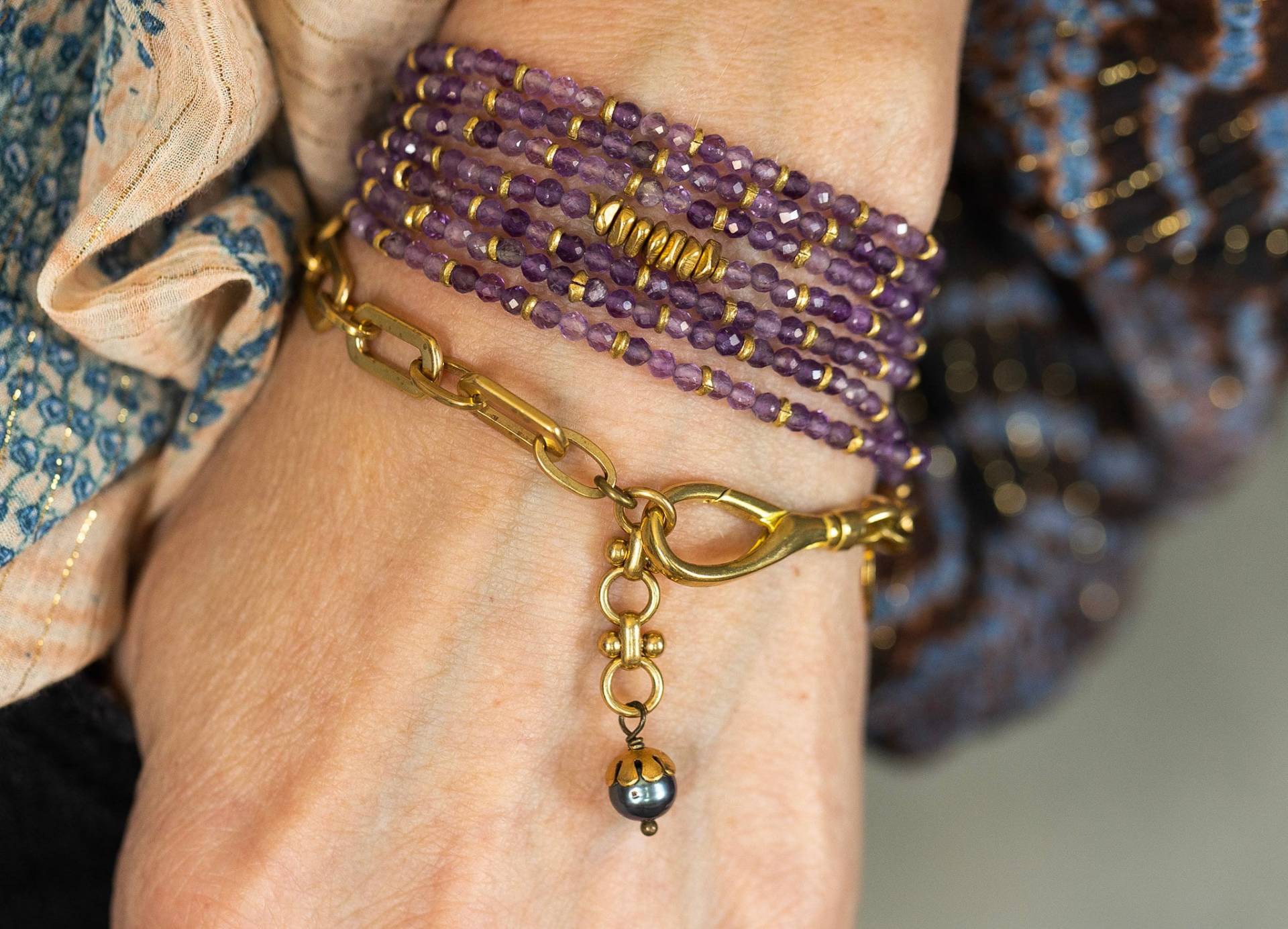 Amethyst Armband, Multi Wrap, Amethyst, Wickelarmband von AlisonStorryJewelry
