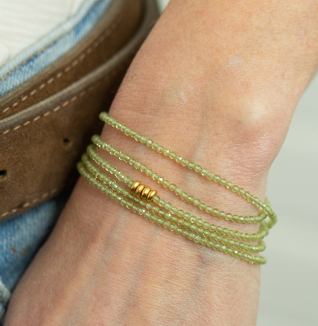 August Birthstone, Peridot Armband, Facettierter Peridot, Wickelarmband, Halskette, Geburtsstein Schmuck von AlisonStorryJewelry