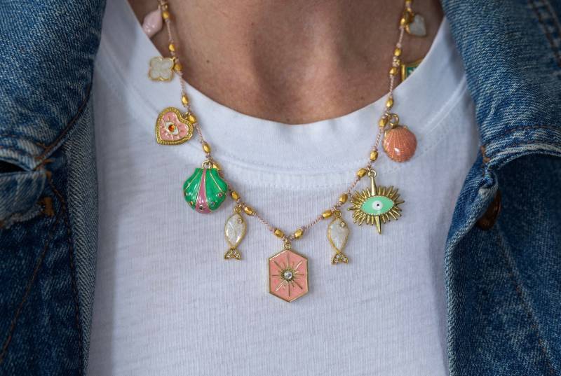 Charm Halskette, Elf Charms, Handgeknüpfte Layering Halskette von AlisonStorryJewelry