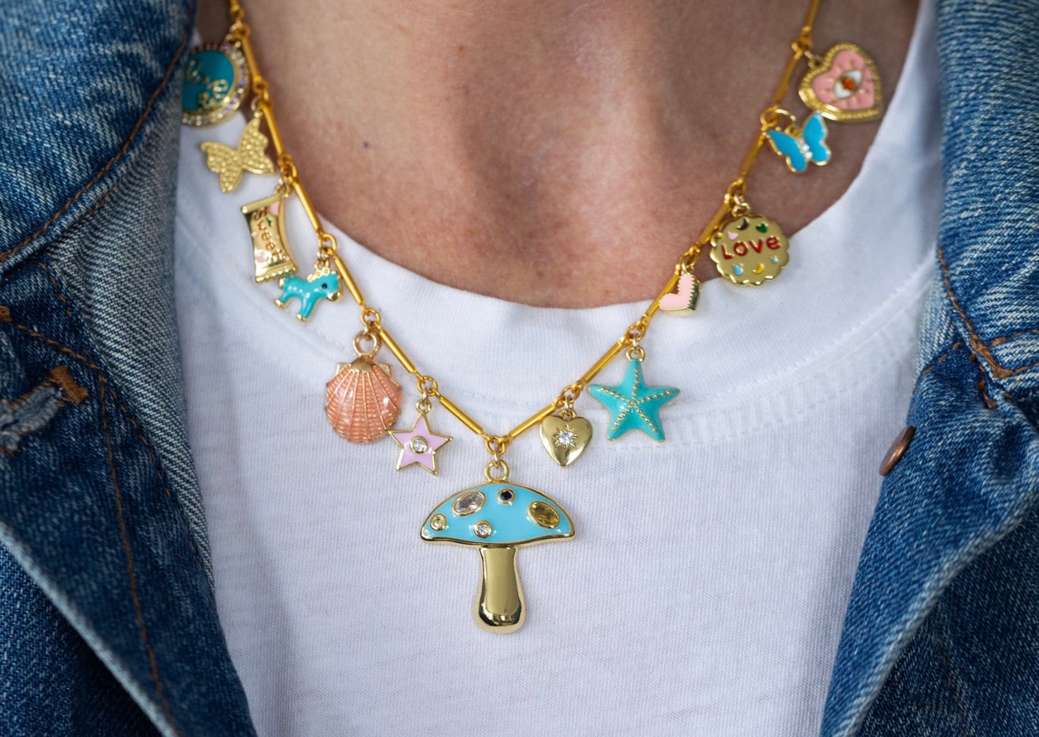 Charme Halskette, Pastell Alice Im Wunderland, Sommer Charms von AlisonStorryJewelry