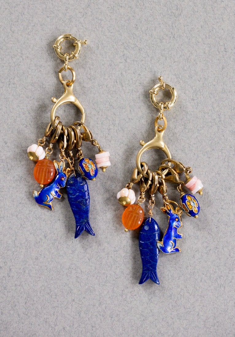 Fisch Charm, Lapis, Karneol, Opal, Kaninchen Charm, Charm Sammlung, Halter, Halskette, Erstellen Sie Ihre Eigenen Halskette von AlisonStorryJewelry