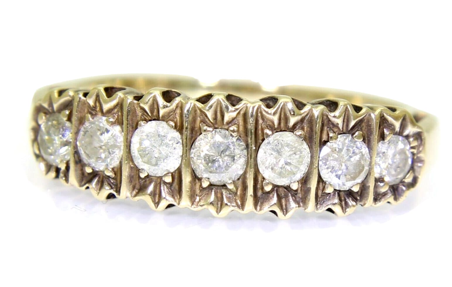Wunderschöner 0, 50Ct Diamant 9Ct Gelbgold Ring Größe J ~ 4 3/4 von AlisonsVintageGems
