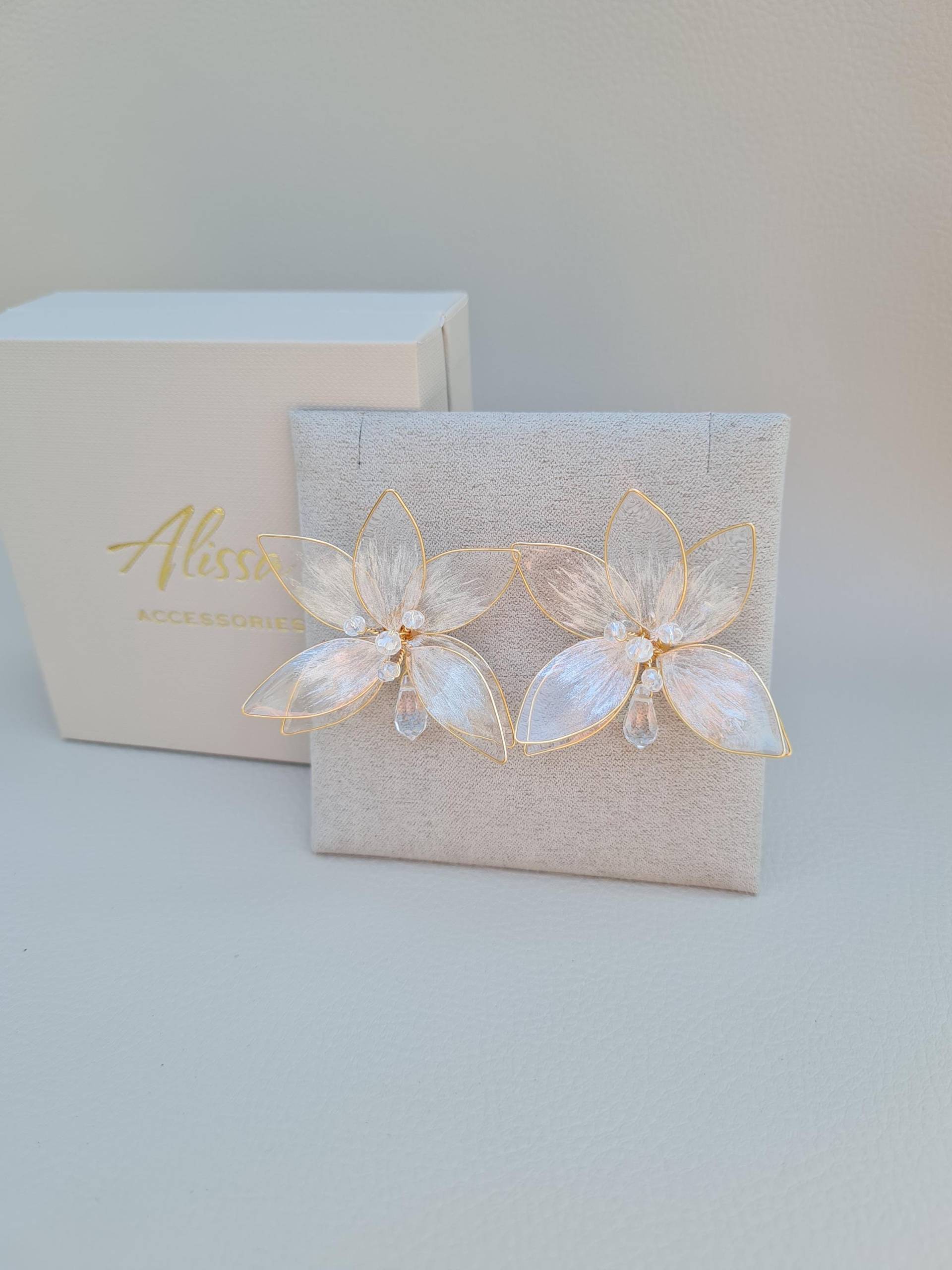 Fashion Ohrringe, Florale Braut Blumen Schmuck Fashion Ohrringe, Florale Braut Blumen Schmuck von Alissa2accessories