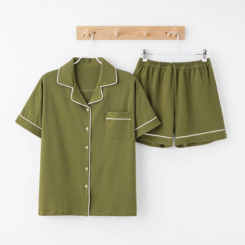 Grün Passende Pyjama Set | Shorts Und Shirt Grün Passende Pyjama Set | Shorts Und Shirt von Alistlounge