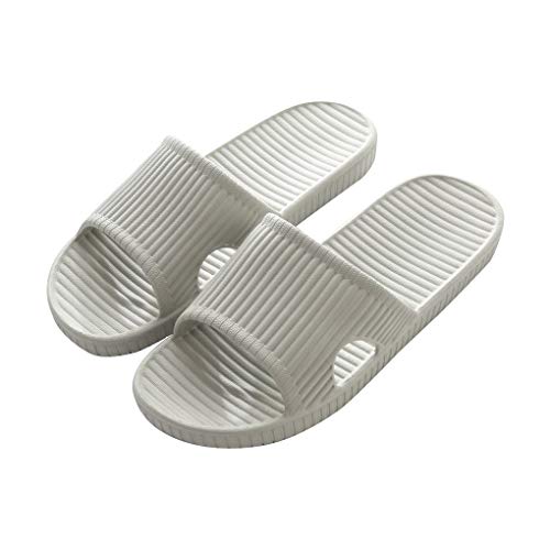 Alitopo Damen und Herren rutschfeste Slipper, leicht, flache Sandalen zum Reinschlüpfen, Duschsandalen Haussandalen, weiche Flip-Flop-Schuhe für Innenbereich, Haus, Garten, Badezimmer, Pool von Alitopo