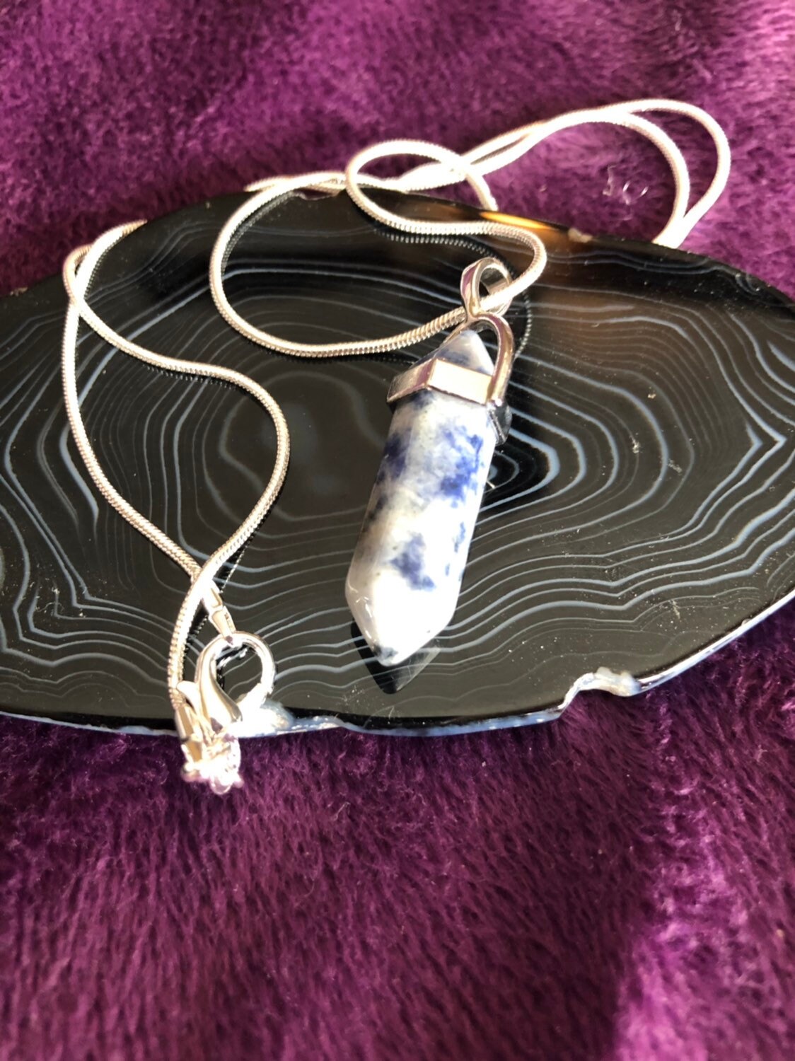 Schneeflocke Obsidian Kristall Halskette von Alittlepeaceofmama