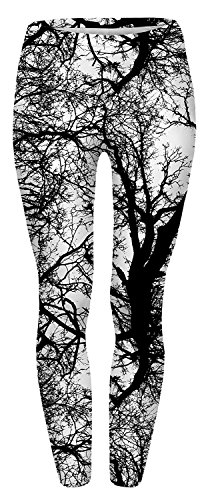 Alive wise Damen Digitaldruck Cosmic Galaxy Stretch Fashion Leggings Stoff Upgrade, Baumzweig, One size von Alive