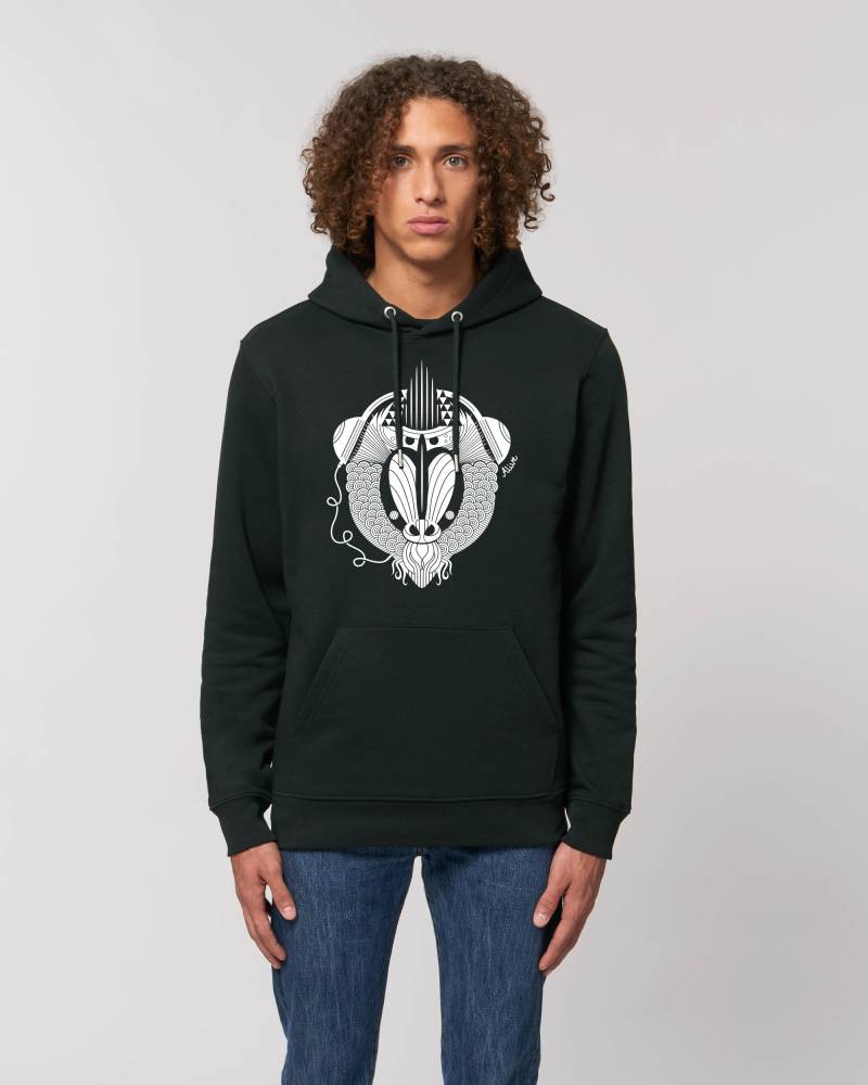 Bill Mandrill Hoody Boys | Black Sweatshirt Hoodie Pullover Affe Madrilll Monkey Ape von AliveClothingShirts