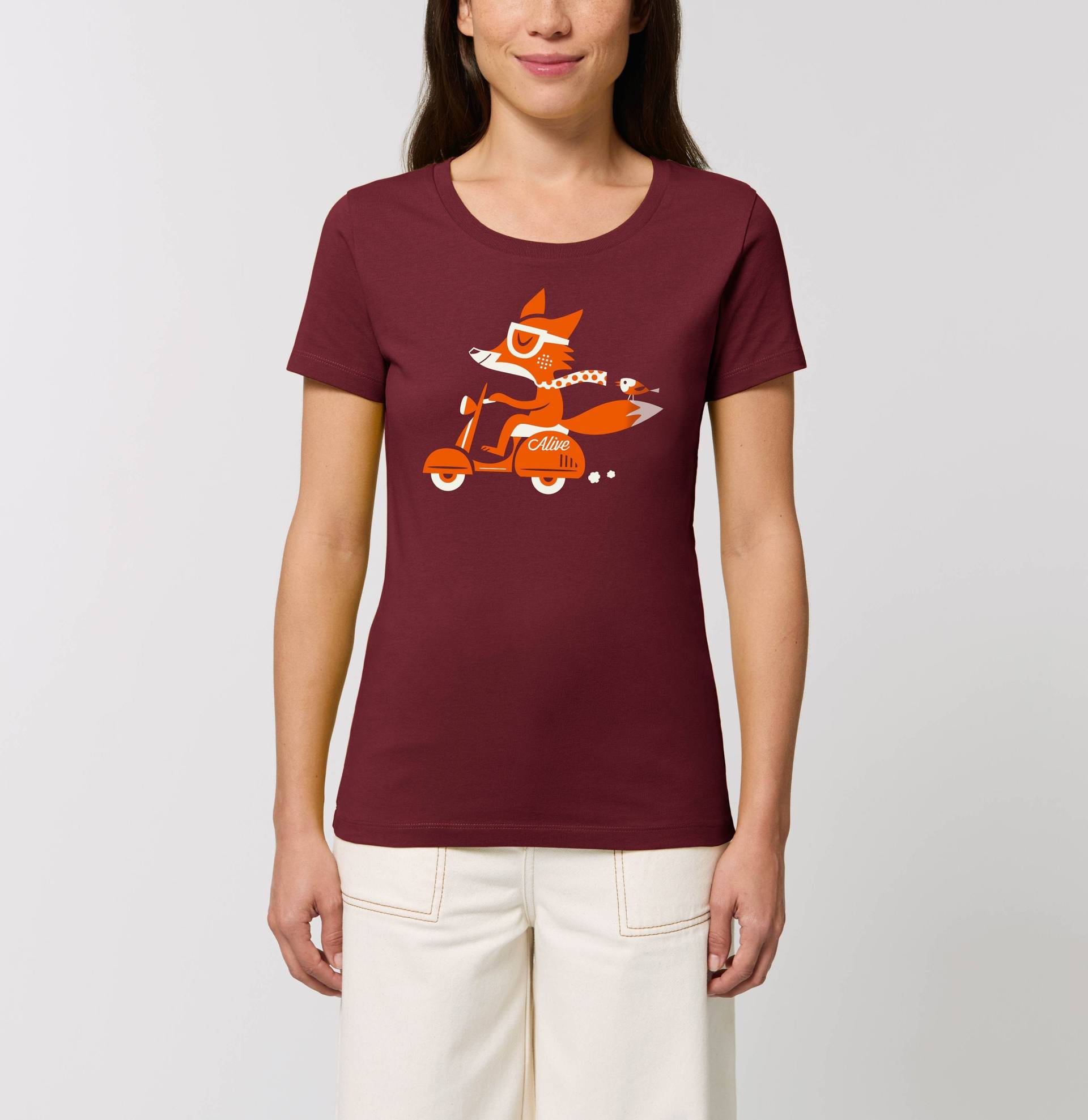 Foxy Scooter T-Shirt Girls von AliveClothingShirts