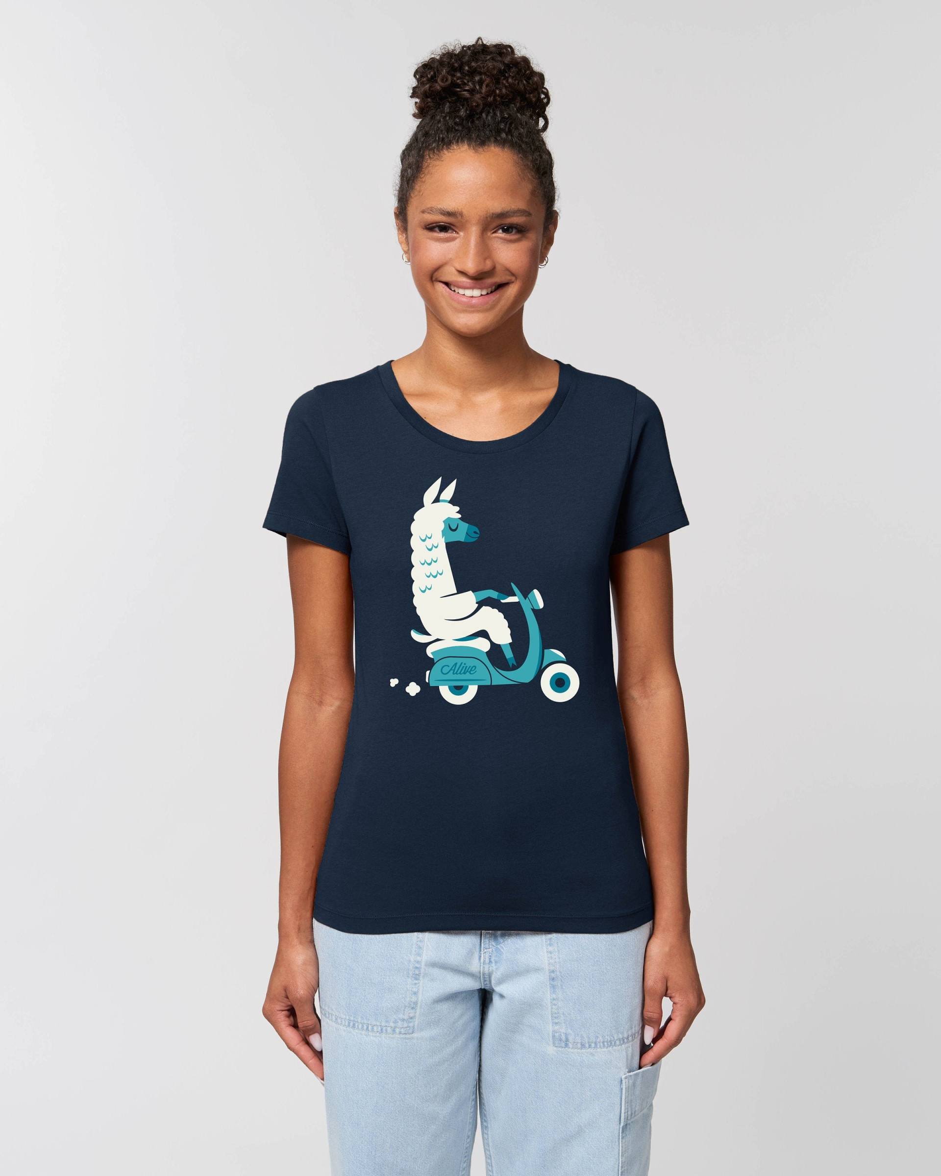 Lama Scooter T-Shirt Girls von AliveClothingShirts